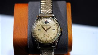 Kingston Datofix Triple Calendar Moonphase Record 107C Swiss Watch Serviced